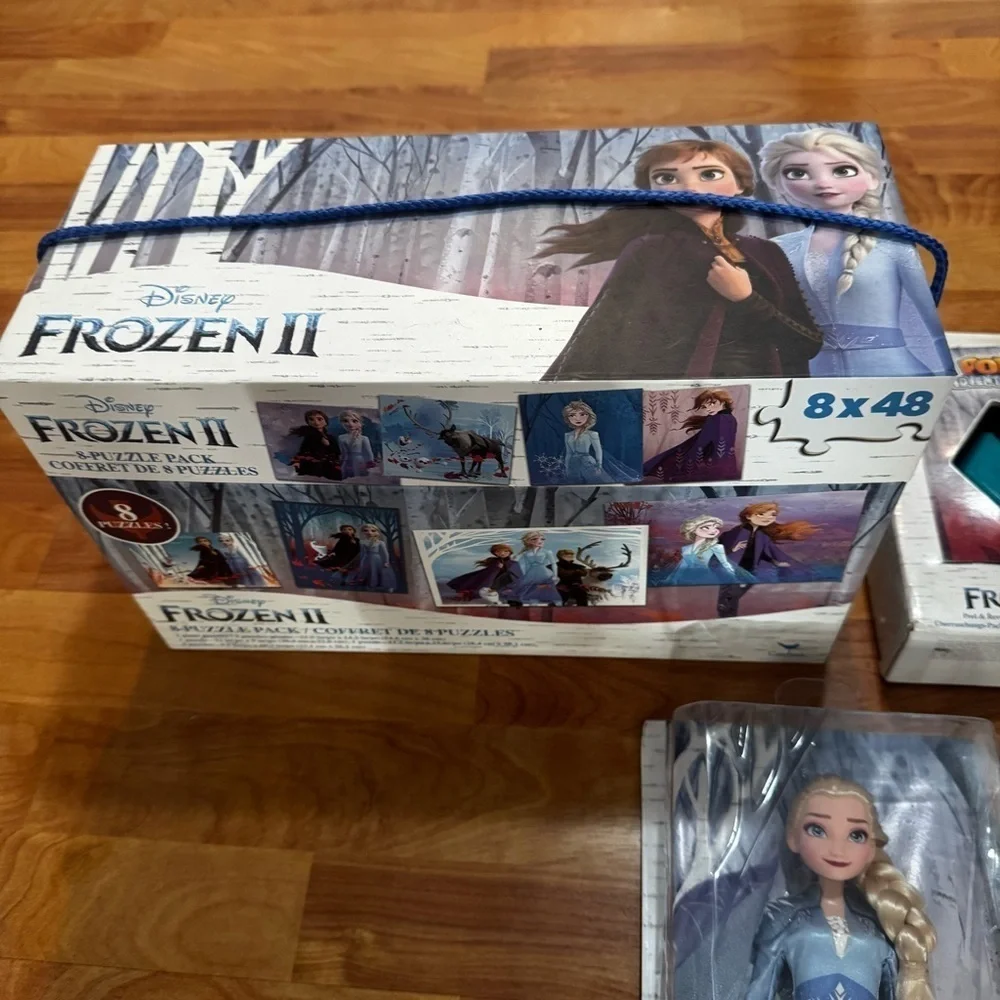 Disney Frozen 2 Toys Lot All New Puzzles, Frozen 2 Elsa Doll & Frozen 2 Playset